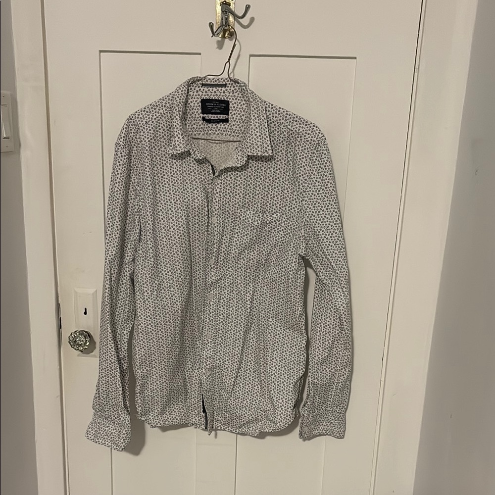 Flower pattern button up shirt